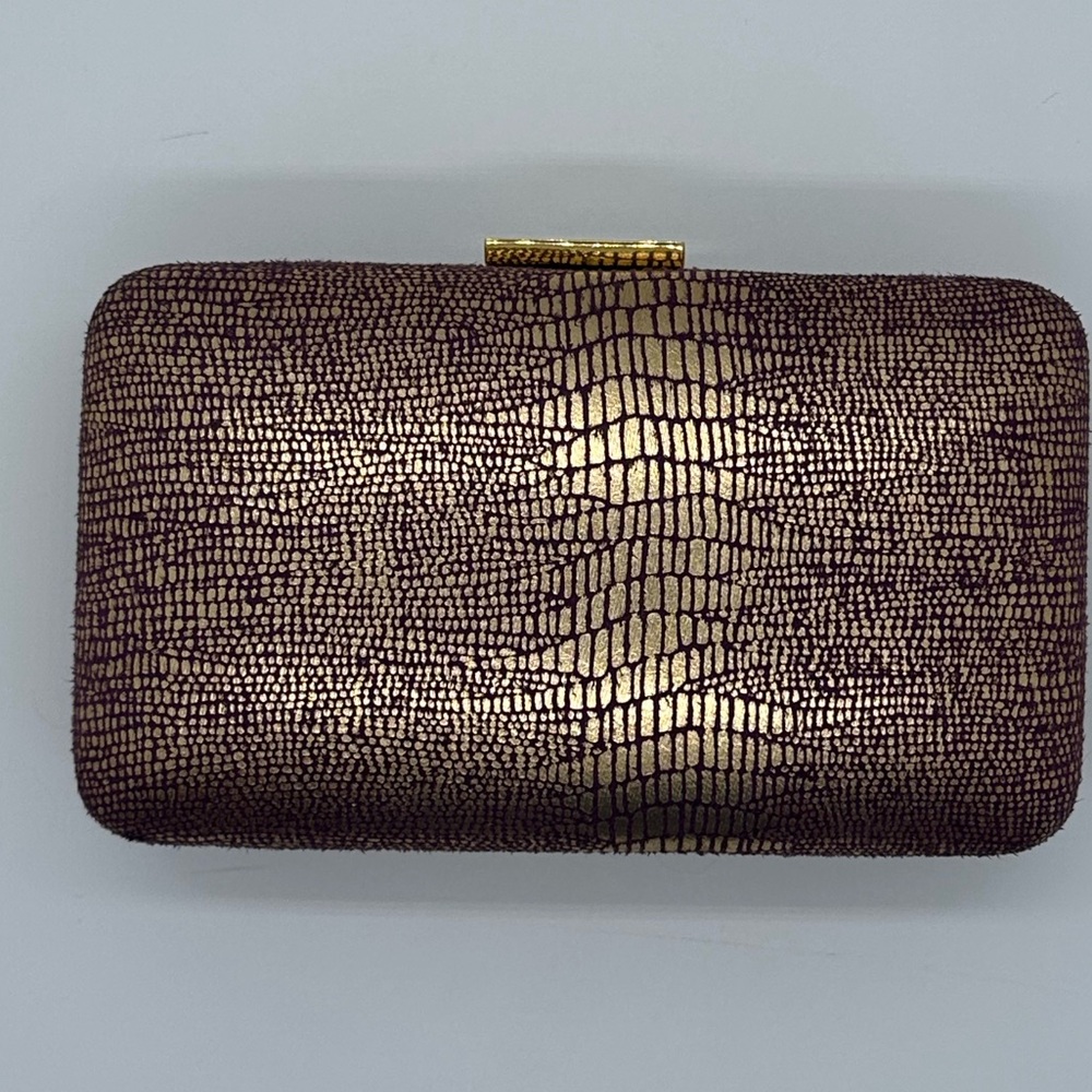 TARTE Hard Clutch Bag Gold and Deep Purple